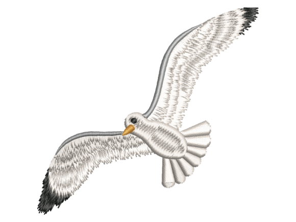 Flying Seagull Embroidery Design Review for Etsy Shops